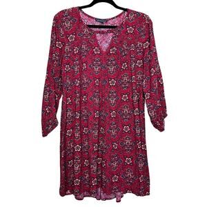 American Eagle Floral Boho Shift Mini Dress Y2K Dainty Feminine Size Medium